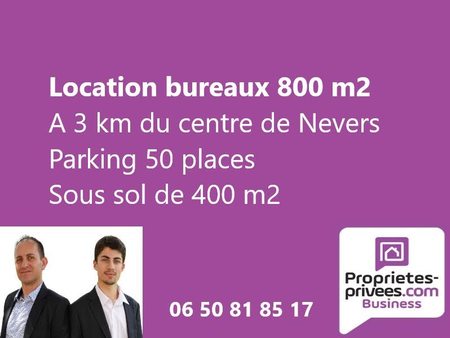 location locaux professionnels 800 m²