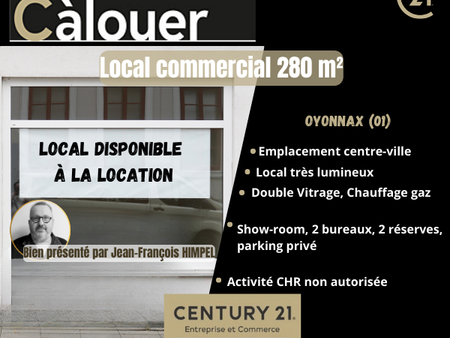 location de local commercial de 280 m² à oyonnax - 01100
