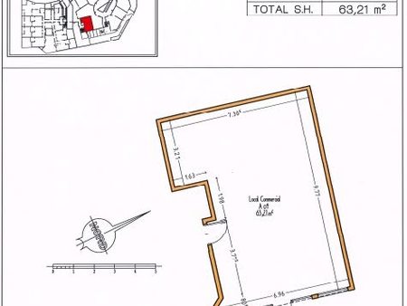vente locaux professionnels 63.21 m²