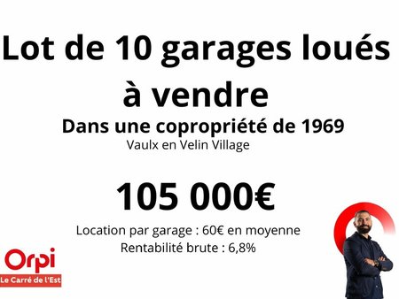 stationnement vaulx-en-velin 13 m² t- à vendre  105 000 €