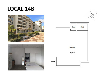 local commercial - 34m² - antibes