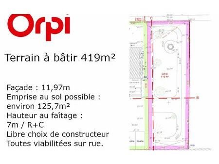 terrain chailly-en-bière 419 m² t-0 à vendre  140 000 €