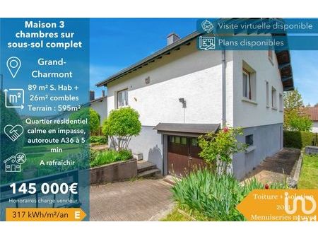vente maison 4 pièces 89 m² grand-charmont (25200)