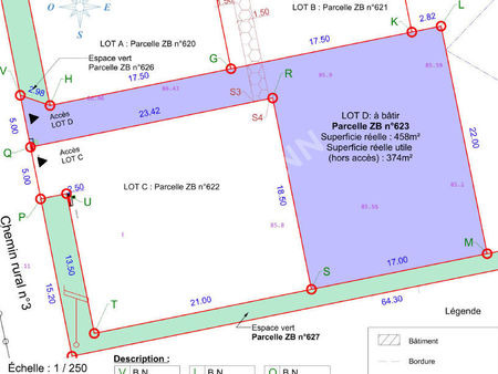 terrain saint guyomard 458 m2