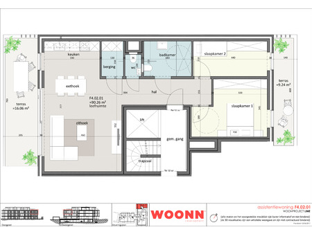 appartement te huur in veurne met 2 slaapkamers