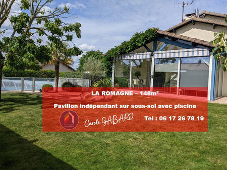 vente maison piscine à la romagne (49740) : à vendre piscine / 148m² la romagne