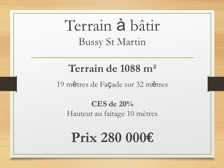 terrain bussy saint martin 1088 m2