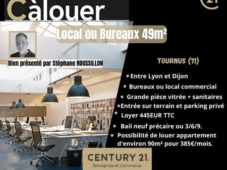 bureaux 49 m² tournus