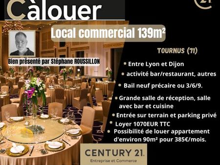local commercial 139 m² tournus