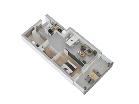 appartement 2 pièces - 54m² - besancon