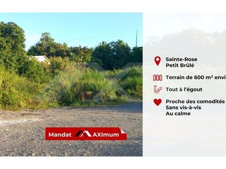 location terrain 600 m² sainte-rose (97439)