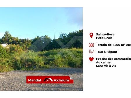 location terrain 1200 m² sainte-rose (97439)