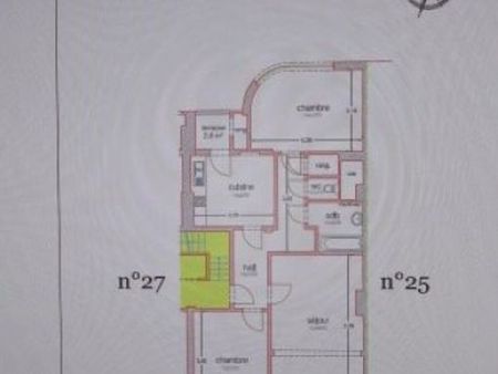 appartement 82 m² dans petit immeuble- 2 ch + terrasse