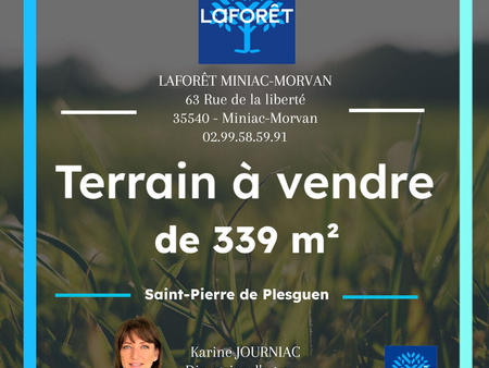vente terrain à saint-pierre-de-plesguen (35720) : à vendre / 339m² saint-pierre-de-plesgu