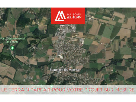 vente terrain à construire 670 m² beaumont-lès-valence (26760)