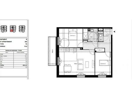 appartement f3 à vendre - 3 pièces - 62 m2 - vitre - 35 - bretagne