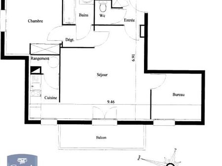 location appartement héricourt (70400) 2 pièces 53.89m²  580€