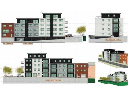 terrain avec permis accepte pour 16 appartements (2 blocs).