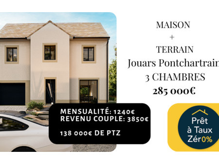 vente maison à construire 80 m² jouars-pontchartrain (78760)