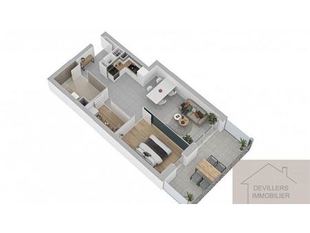 vente appartement 2 pièces 54 m² besançon (25000)