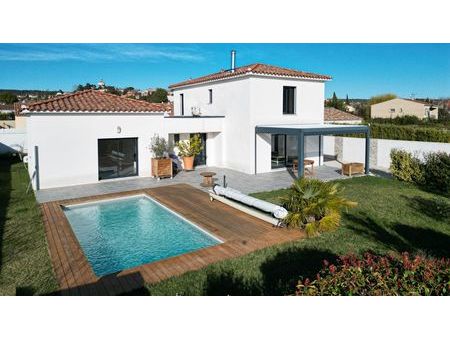 villa contemporaine t5 156 m² sur 800 m² de jardin  avec piscine. vue dégagée