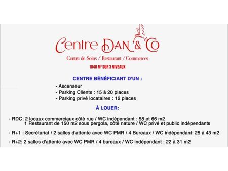 centre dan'&co : commerces / bureaux / restaurant au bourg de trinité