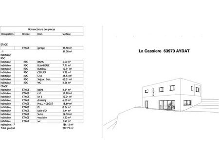 aydat / terrain constructible de 996 m² / libre de constructeur