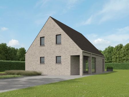 nieuw te bouwen alleenstaande woning met vrije keuze van architectuur te wortegem-petegem.