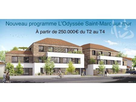 vente programme neuf appartement bord de mer à saint-marc-sur-mer (44600) : à vendre appar