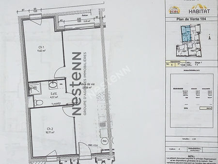 appartement t3 neuf de 49.64m² à vendre dans l'hypercentre de muzillac