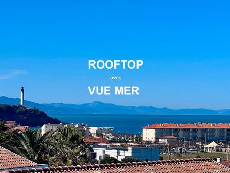pleine vue mer chambre d'amour  toit terrasse de 60m2  2 parkings