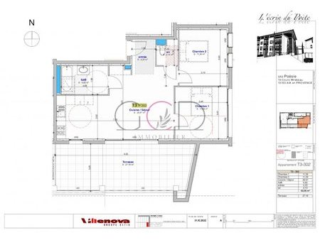 vente appartement 3 pièces 63.66 m²