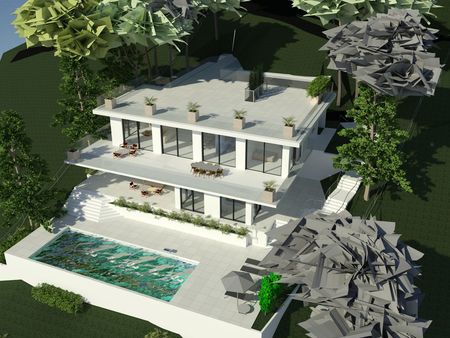 projet villa 340 m2 sur terrain 2133 m2 la turbie colle à monaco  cap - d’ail  éze  beauso