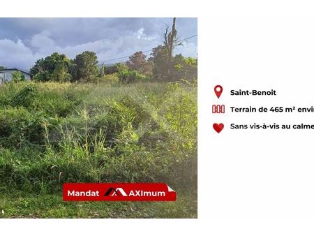 vente terrain 465 m² saint-benoît (97470)