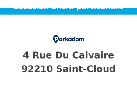 location parking saint-cloud (92210)