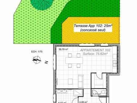 appartement nancy 75.62 m² t-3 à vendre  249 000 €