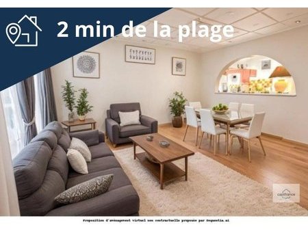 a saisir algajola : appartement t3 de 55 m² en rdc avec parking privé  à 50 m de la plage