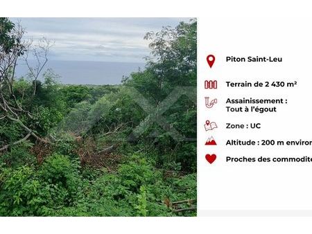 vente terrain 2430 m² saint-leu (97436)