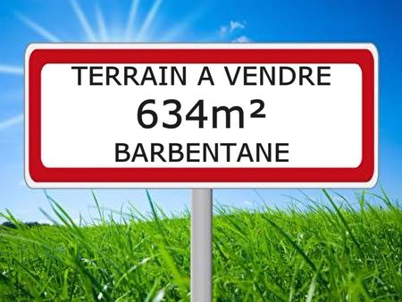 terrain constructible 634m² barbentane