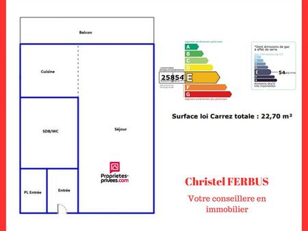 93220 gagny -secteur gare - studio 22.70 m² - balcon - gare gagny rer e