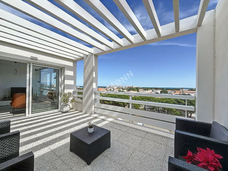 port leucate - a vendre appartement t4 (90 50 m2) avec terrasses et garage