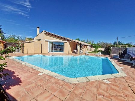 aussonne  villa de plain-pied 230 m²  dépendane possible  piscine et carport  terrain 1500