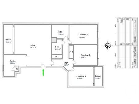 appartement t4 à vendre - 4 pièces - 78 04 m2 - issy les moulineaux - 92 - ile-de-france