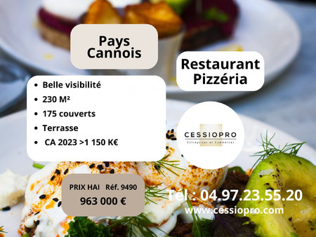 restaurant pizzeria terrasse de 100 couverts pays cannois