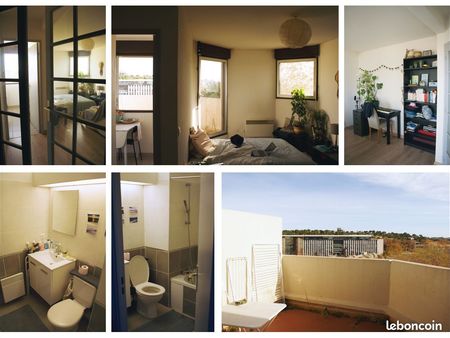 location studio meublé de 33 m² + terrasse + garage