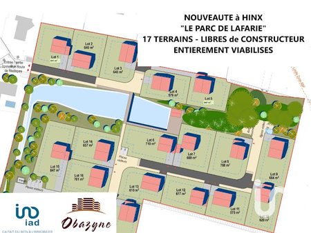 vente terrain 645 m²