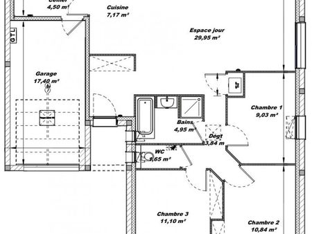 maison 4 pièces 83 m²
