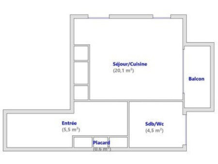 studio 30 m² avec balcon - investissement locatif