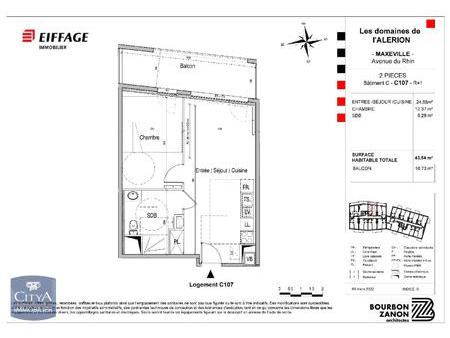 location appartement maxéville (54320) 2 pièces 43.54m²  632€