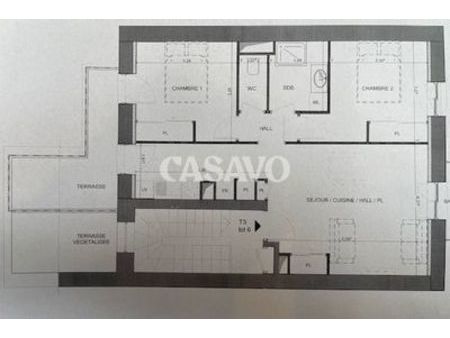 vente appartement 3 pièces de 60m² - 69005 lyon